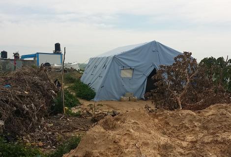 Temporary shelter in Palestine