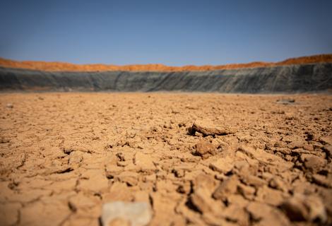 Dry Earth Dam in Beerato, Somaliland.