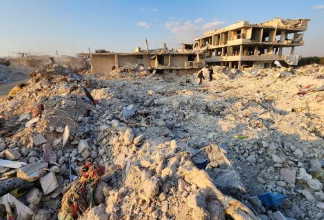Destruction caused by the earthquake in Northwest Syria