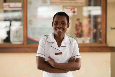Young Urban Women (YUW) and The Nurses Association of Malawi (NAM) an ActionAid Partner, Norah, a paediatric nurse